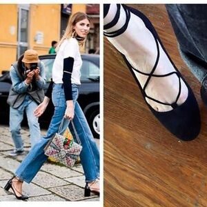 Miu Miu Black Suede Block Heel Ankle Wrap Pumps